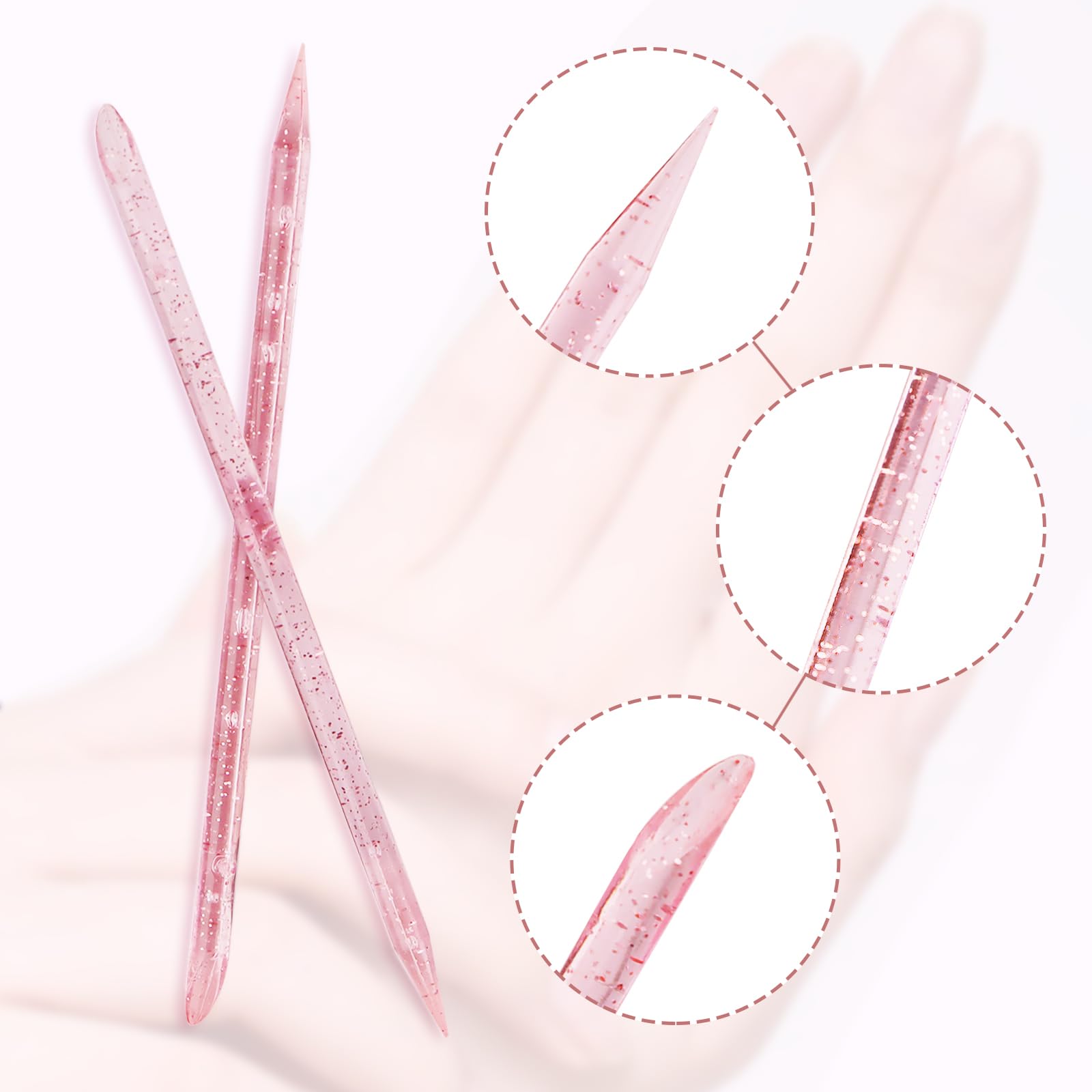 YOLCAR palitos para uñas con diseño delicado, ideal para detalles finos