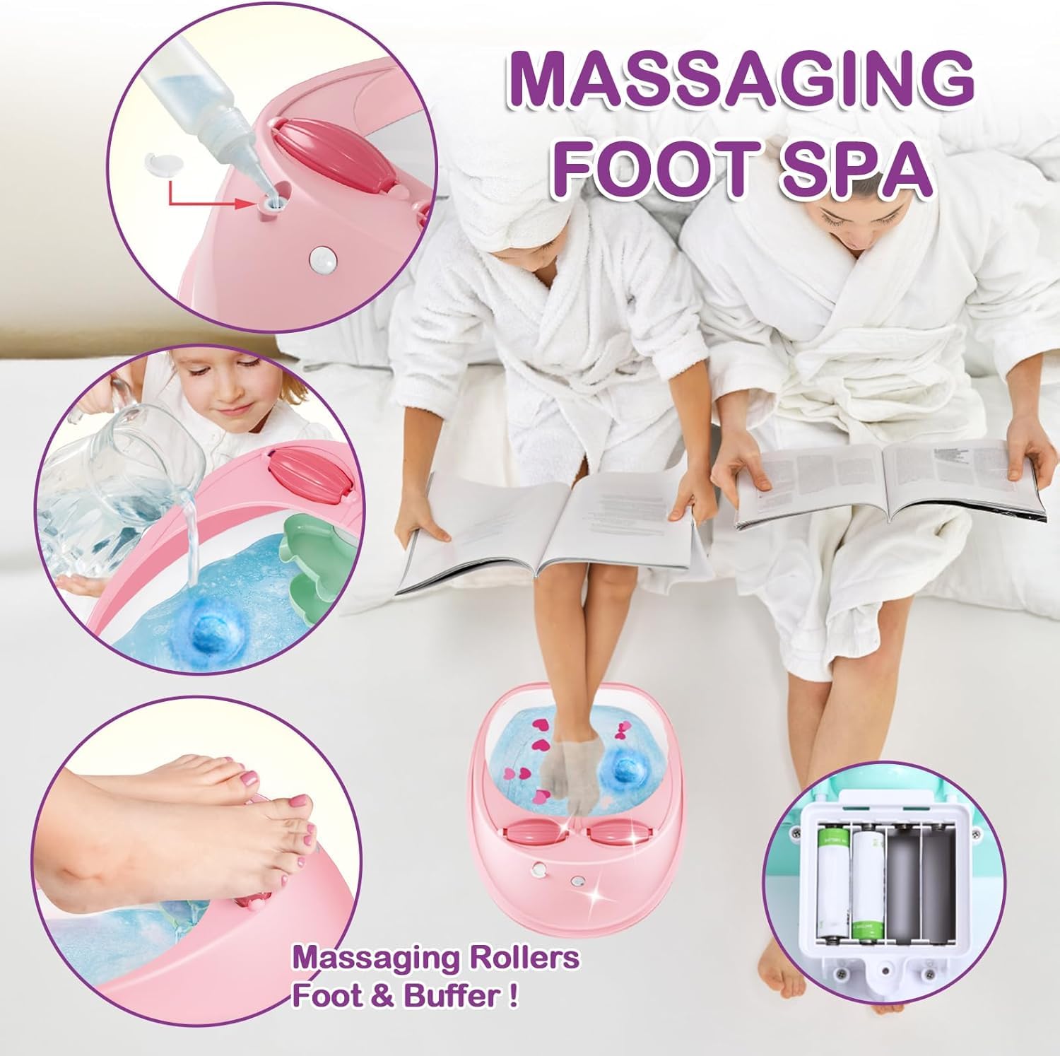 Yoloflix spa pies burbujas y luz: relajación suave para los pies en casa.