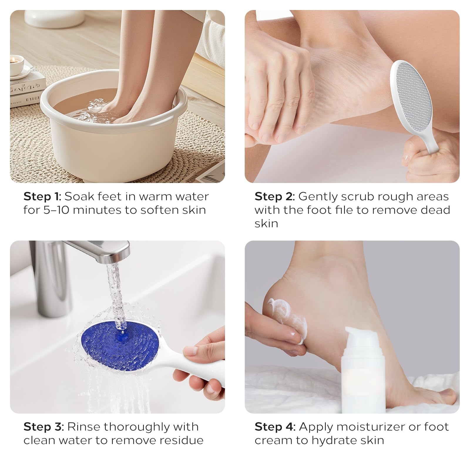 Lima de pie yomanta azul completa para pedicure en casa