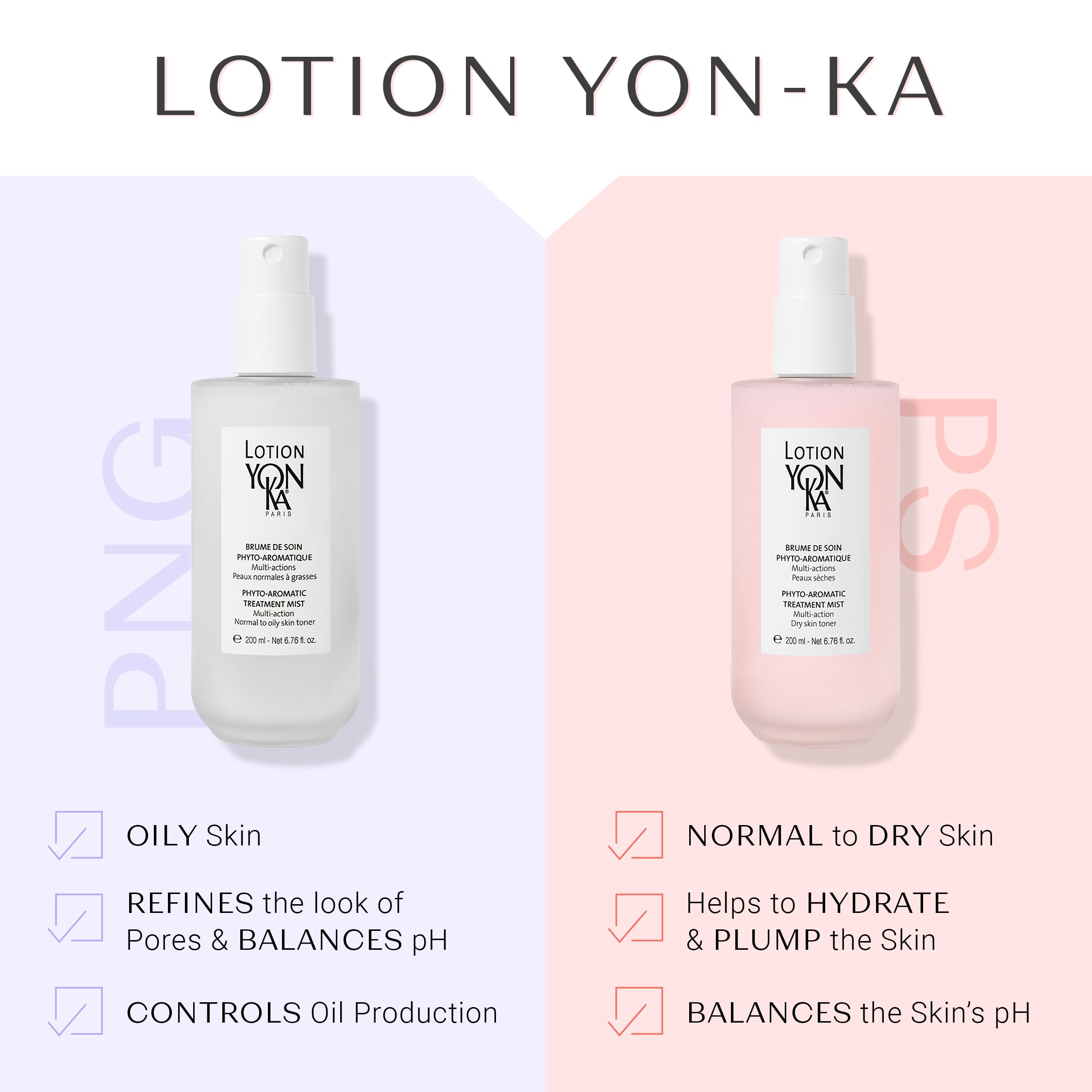 Textura hidratante de Yon-Ka PS con activos vegetales para piel suave.