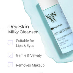 Yon-Ka Lait Nettoyant, textura cremosa en primer plano, experiencia suave