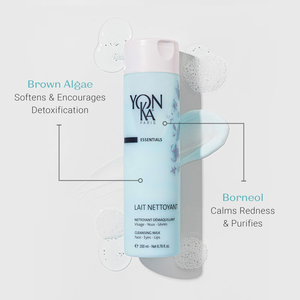 Yon-Ka Lait Nettoyant, limpieza de ojos y labios con eficacia delicada.