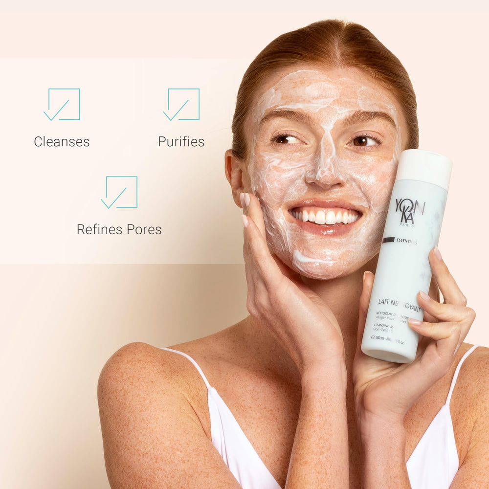 Yon-Ka Lait Nettoyant, textura sedosa, ideal para desmaquillar rostro.