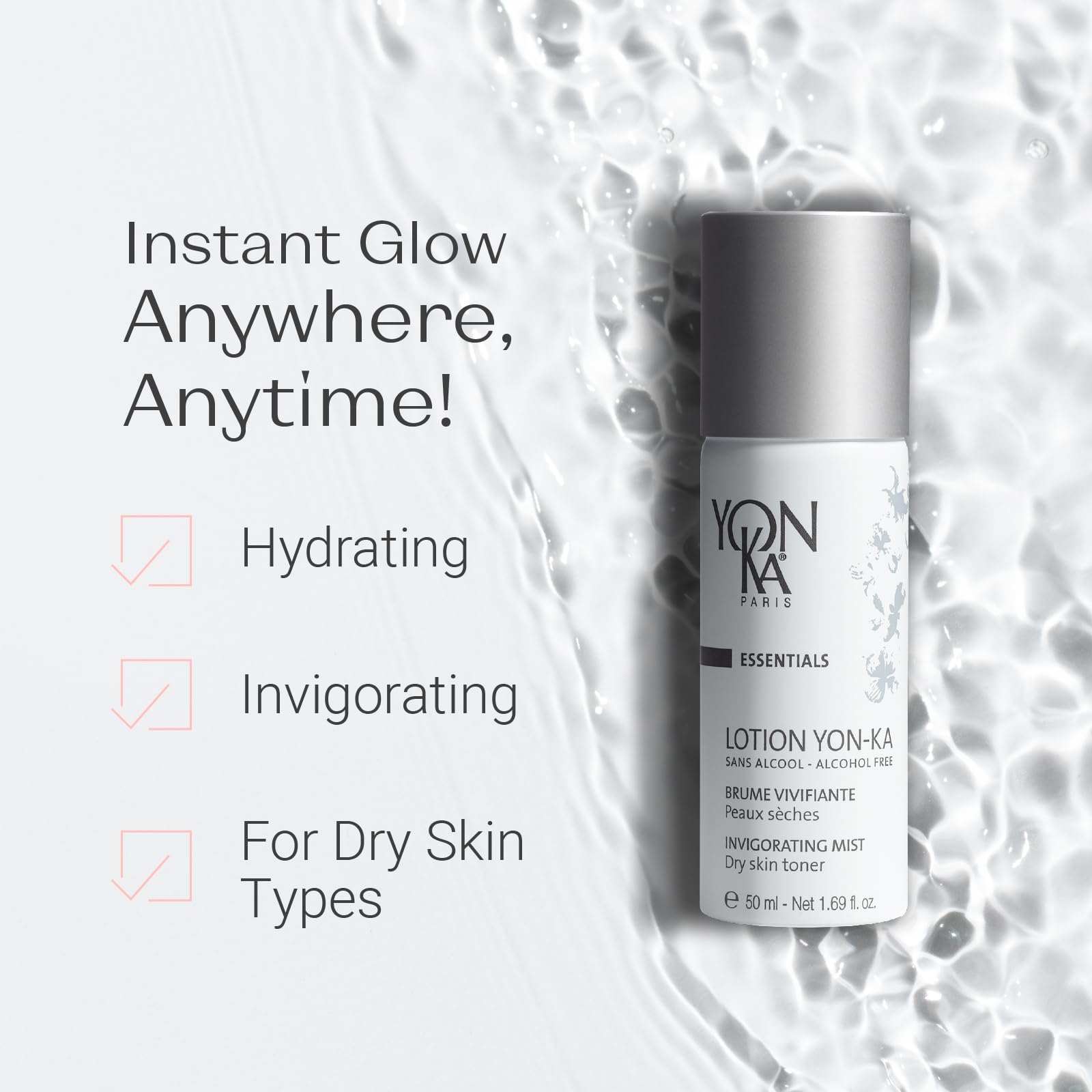 Yon-Ka Toner PS, pulverización en rostro para refrescar y tonificar.