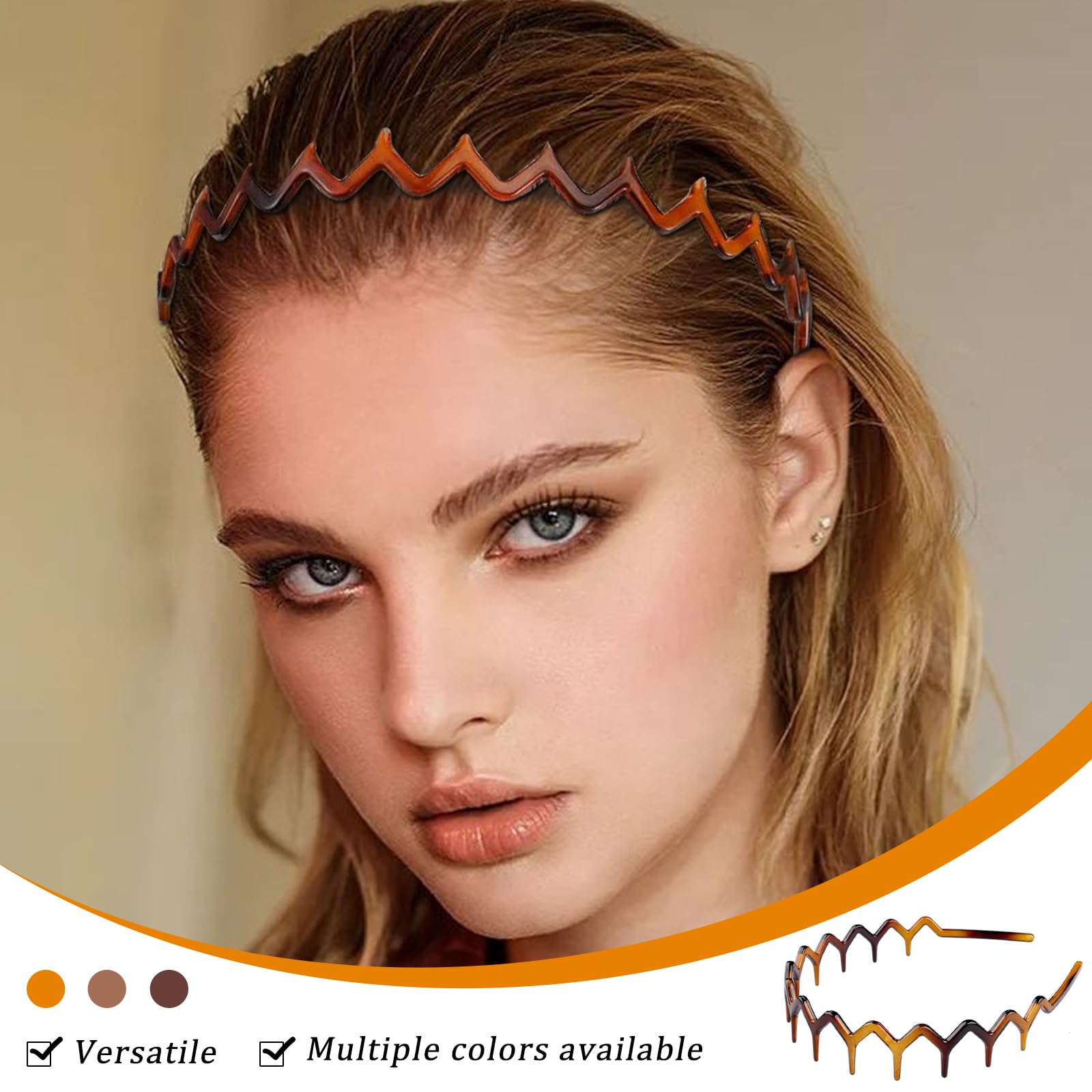 YONOY diadema dientes tiburon zigzag, ajuste flexible para mayor comodidad