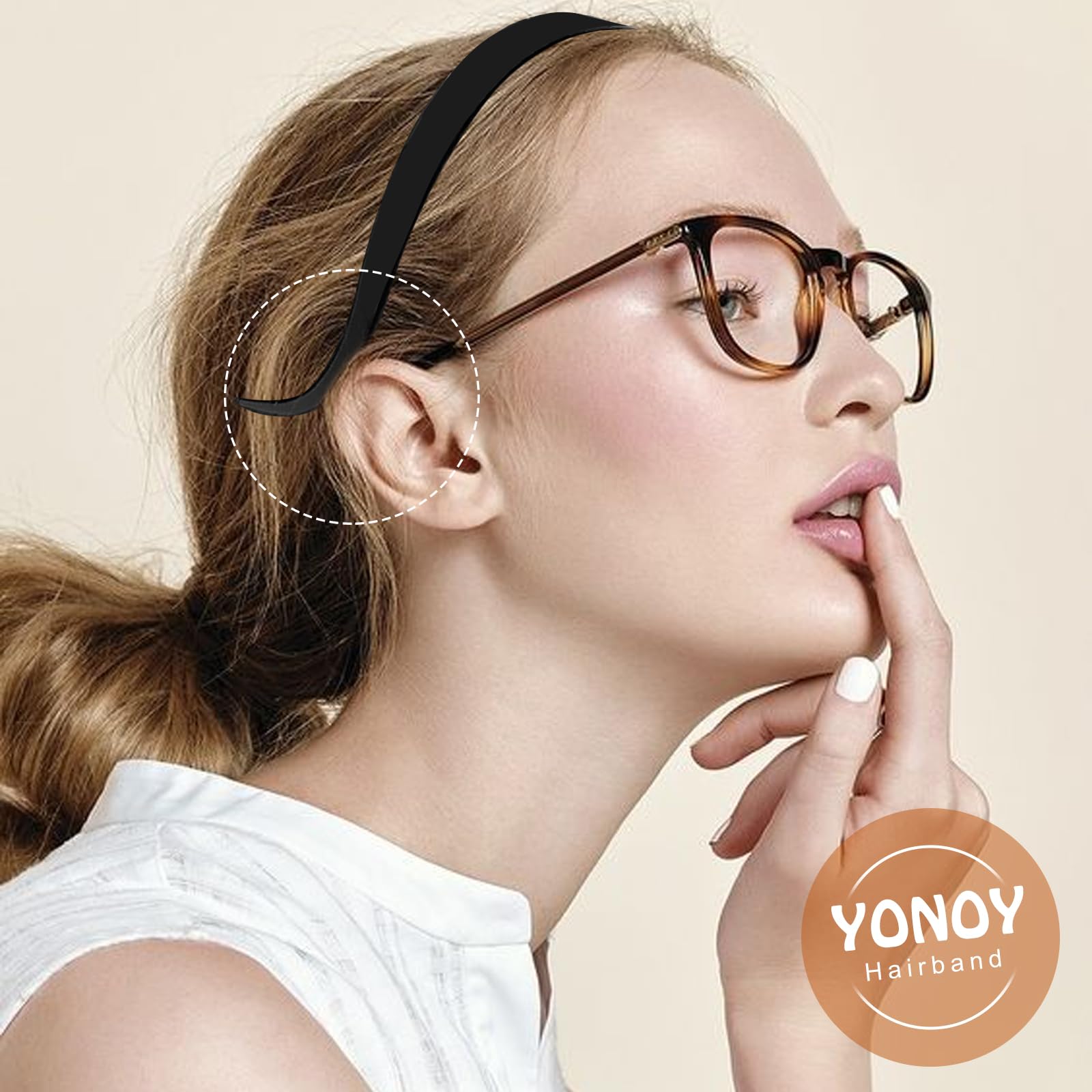 Banda YONOY con dientes antideslizantes para sujetar el cabello.