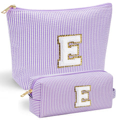 YOOLIFE bolso maquillaje frente con letras chenille, diseño único para personalización