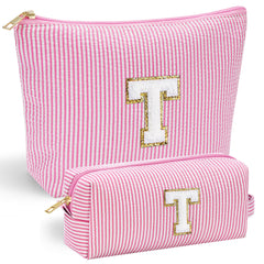 YOOLIFE bolso maquillaje con diseño chenille frontal, regalo para profesora.