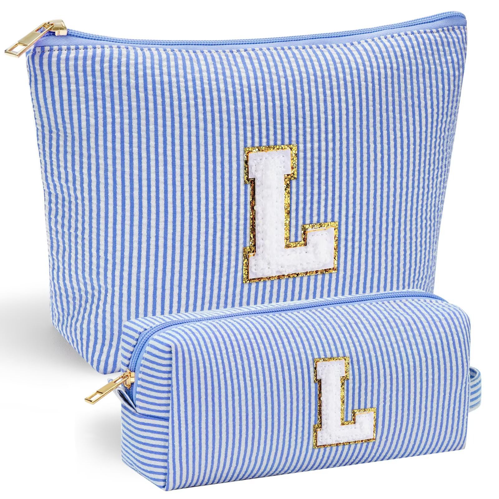 YOOLIFE bolsa de maquillaje de viaje con inicial, práctica para ordenar tu kit.