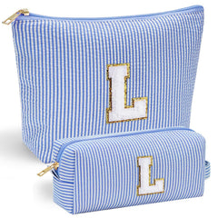 YOOLIFE bolsa de maquillaje de viaje con inicial, práctica para ordenar tu kit.