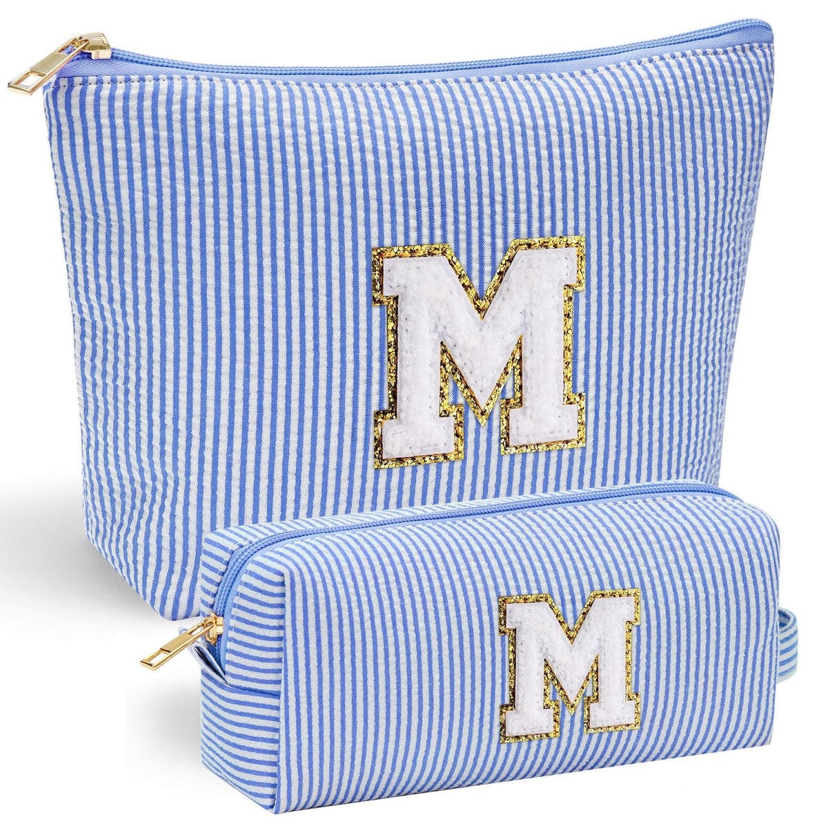 Estuche YOOLIFE Initial Maquillaje, vista frontal con inicial en chenille para identificar tu estilo