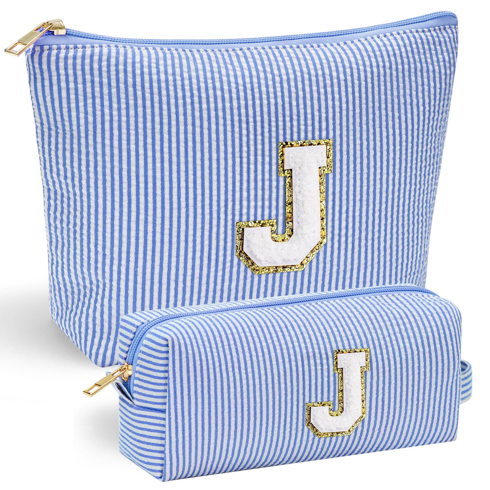 Estuche YOOLIFE Inicial J frente con chenille, ideal para regalo personalizado.