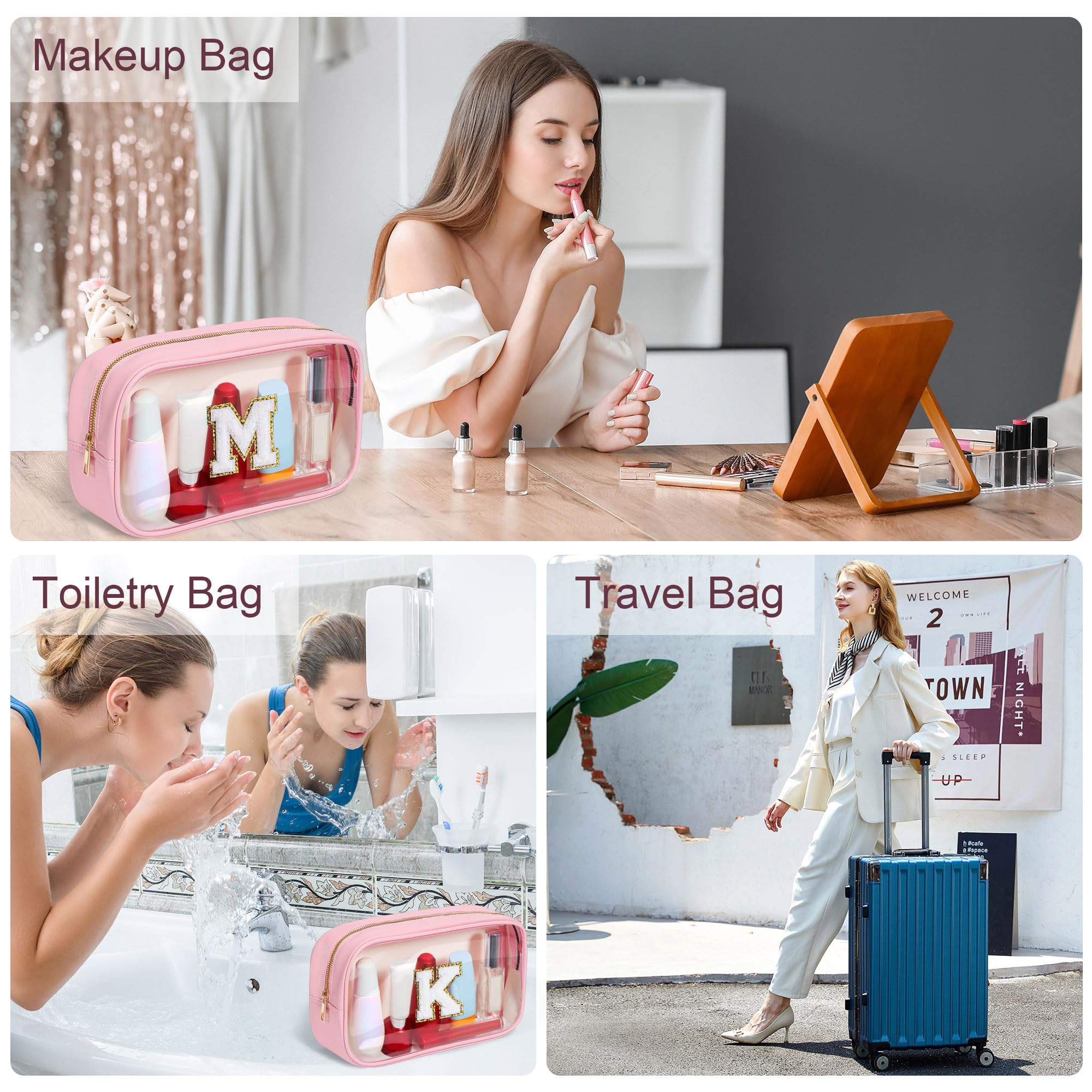 YOOLIFE mini bolso maquillaje transparente, perfecto para esenciales diarios