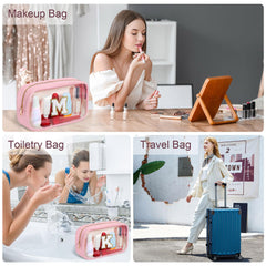 YOOLIFE mini bolso maquillaje transparente, perfecto para esenciales diarios