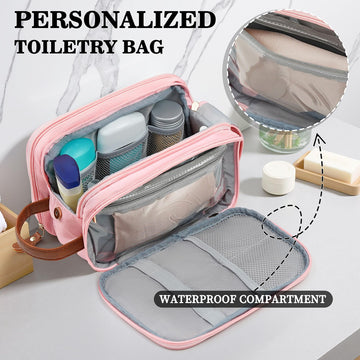 YOOLIFE neceser viaje, bordado de inicial para personalización opcional.