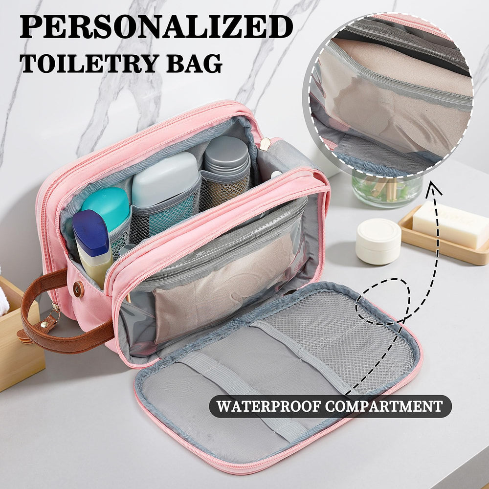 YOOLIFE neceser viaje, bordado de inicial para personalización opcional.