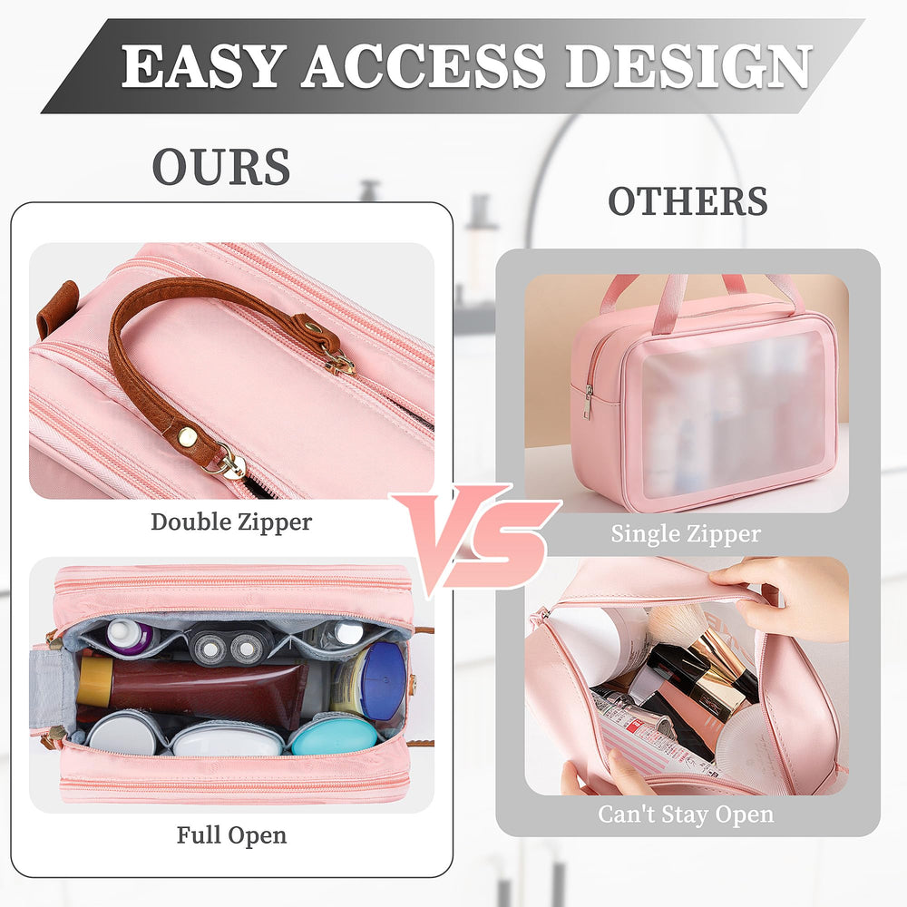 YOOLIFE neceser viaje, compartimentos para cepillos y productos de aseo.
