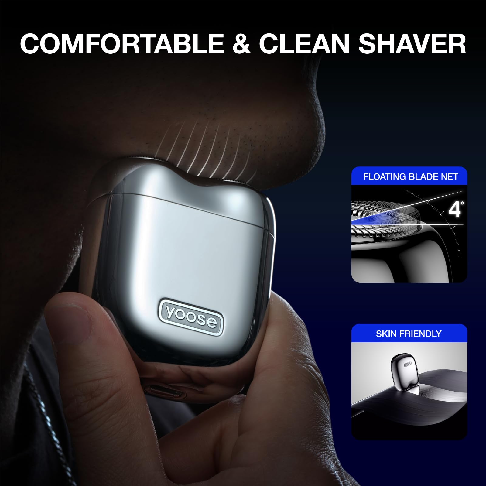 Diseño impermeable IPX7 y fácil enjuague tras el afeitado.