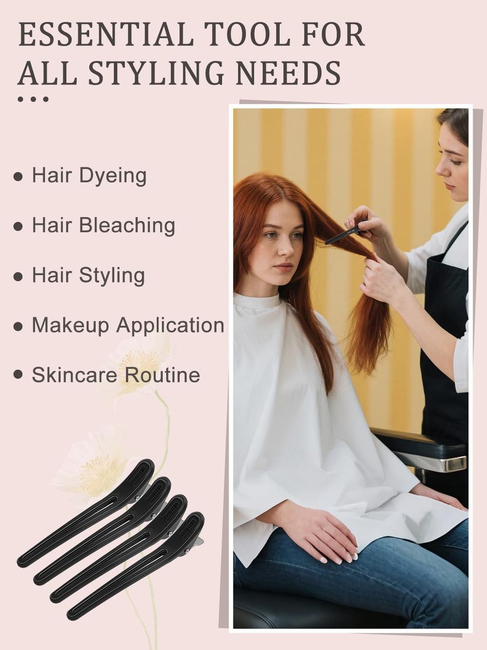 Clips metálicos YOOVR ergonómicos mantienen el cabello en su lugar