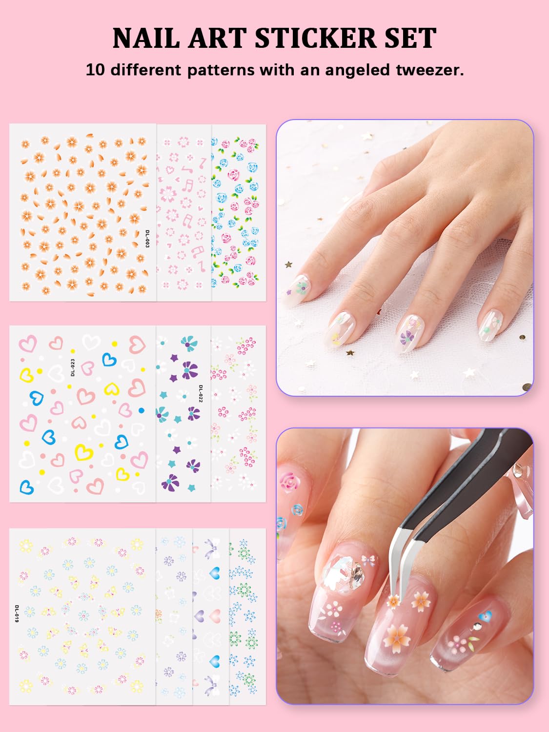 Pegatinas YOOVR para uñas rápidas y diseños vistosos