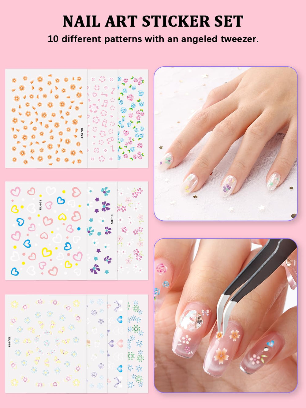 Pegatinas YOOVR para uñas rápidas y diseños vistosos