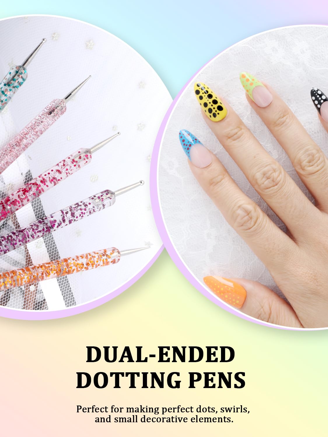 YOOVR pinceles-builder-gel-doble-extremo para arte 3D