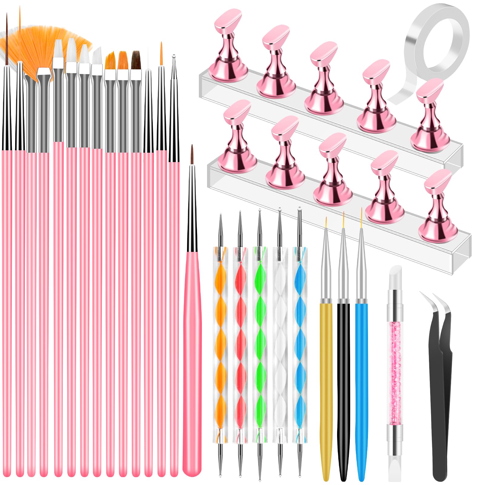 YOOVR set de herramientas para uñas con pinceles para diseños detallados.