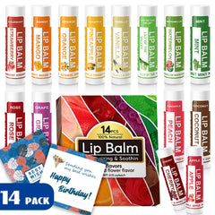 Bálsamo labial Yopela 14 sabores para uso diario, experiencia aromática