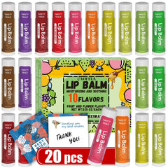 Yopela bálsamo labial pack 20 sabores con notas florales y hidratacion suave