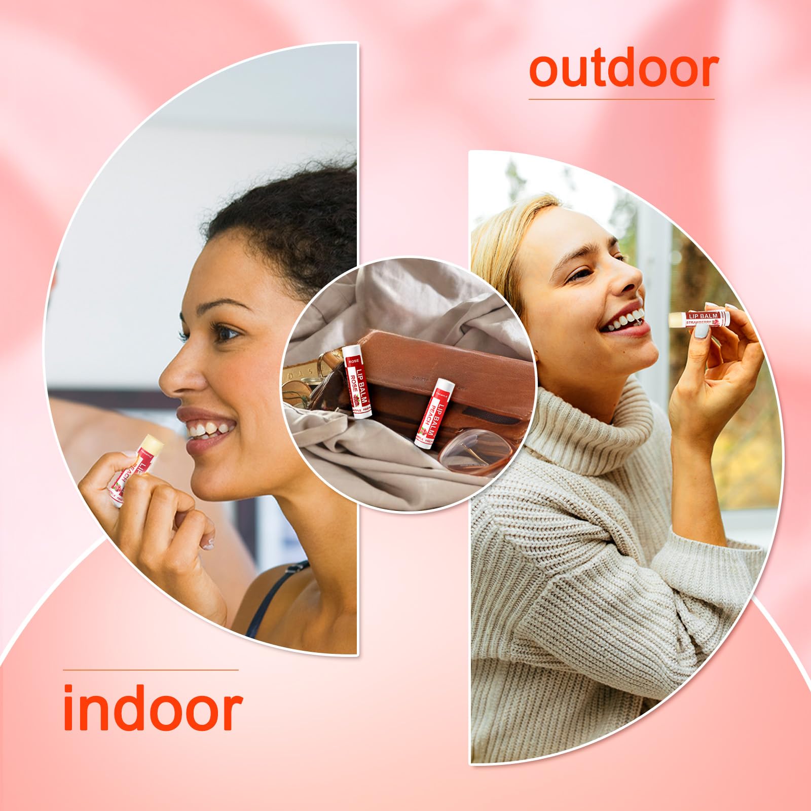 Baume lèvres Yopela saveur pêche, expérience sensorielle agréable.