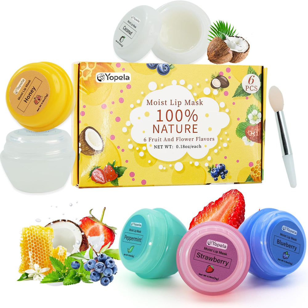 Mascarilla labial Yopela nocturna, aplicación suave para hidratación profunda.