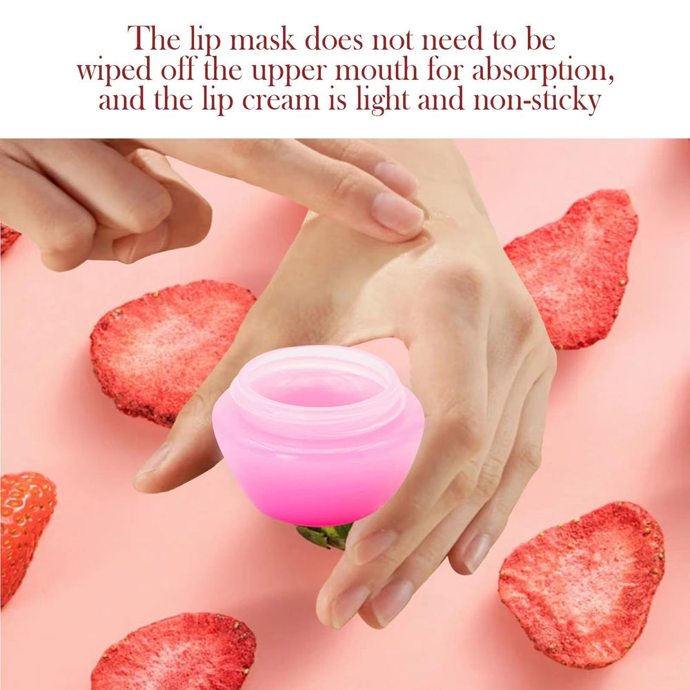 Mascarilla labial de menta azul para sensación fresca nocturna.