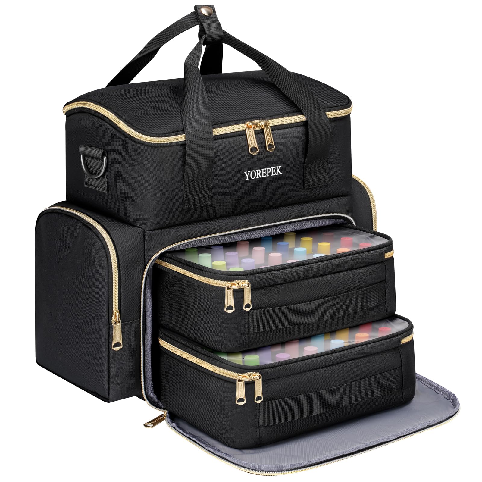 YOREPEK organiseur-vernis grand-capacite pour 48 bouteilles, rangement pratique et sûr.