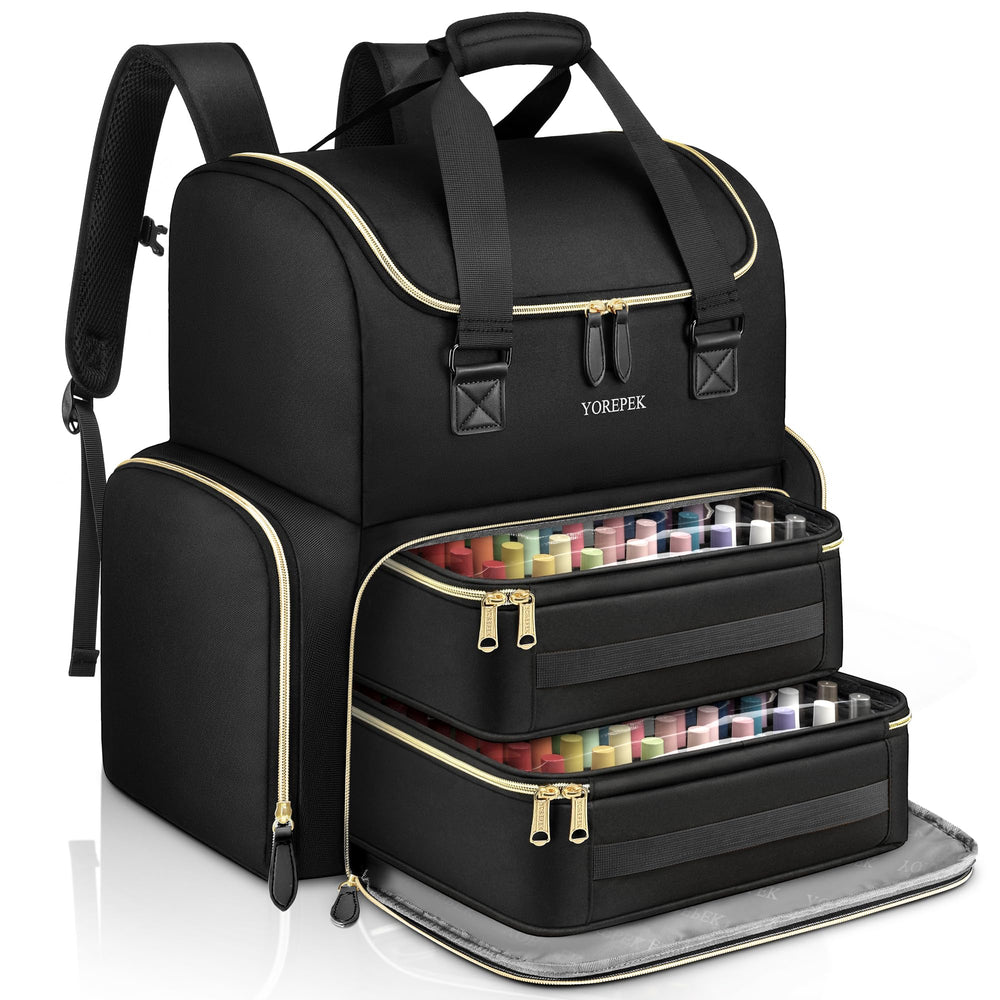 YOREPEK organizador de esmaltes extragrande para mochila, mantiene 96–100 botellas ordenadas.