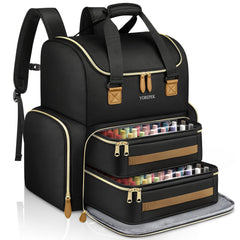 YOREPEK organiza esmaltes en mochila con capacidad para 96–100 frascos de 15 ml.