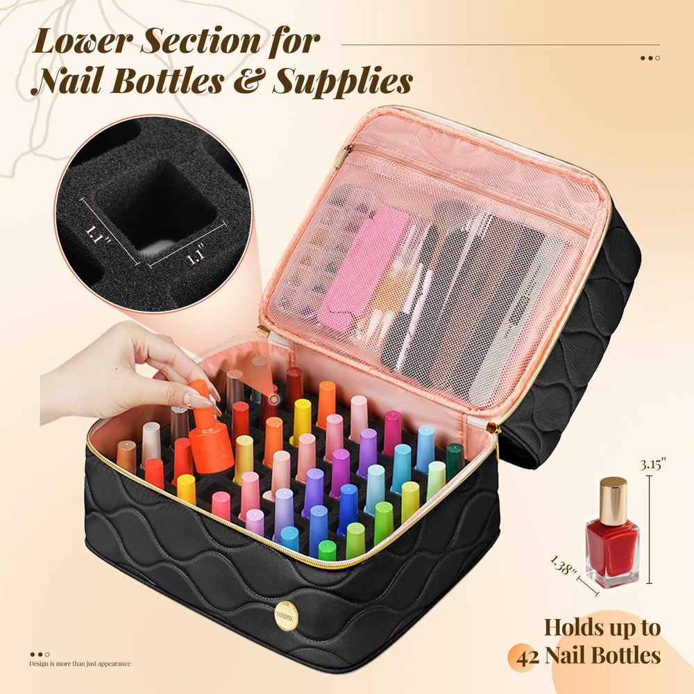 YOREPEK Bolsillo de malla grande para adhesivos, limas y otros accesorios.