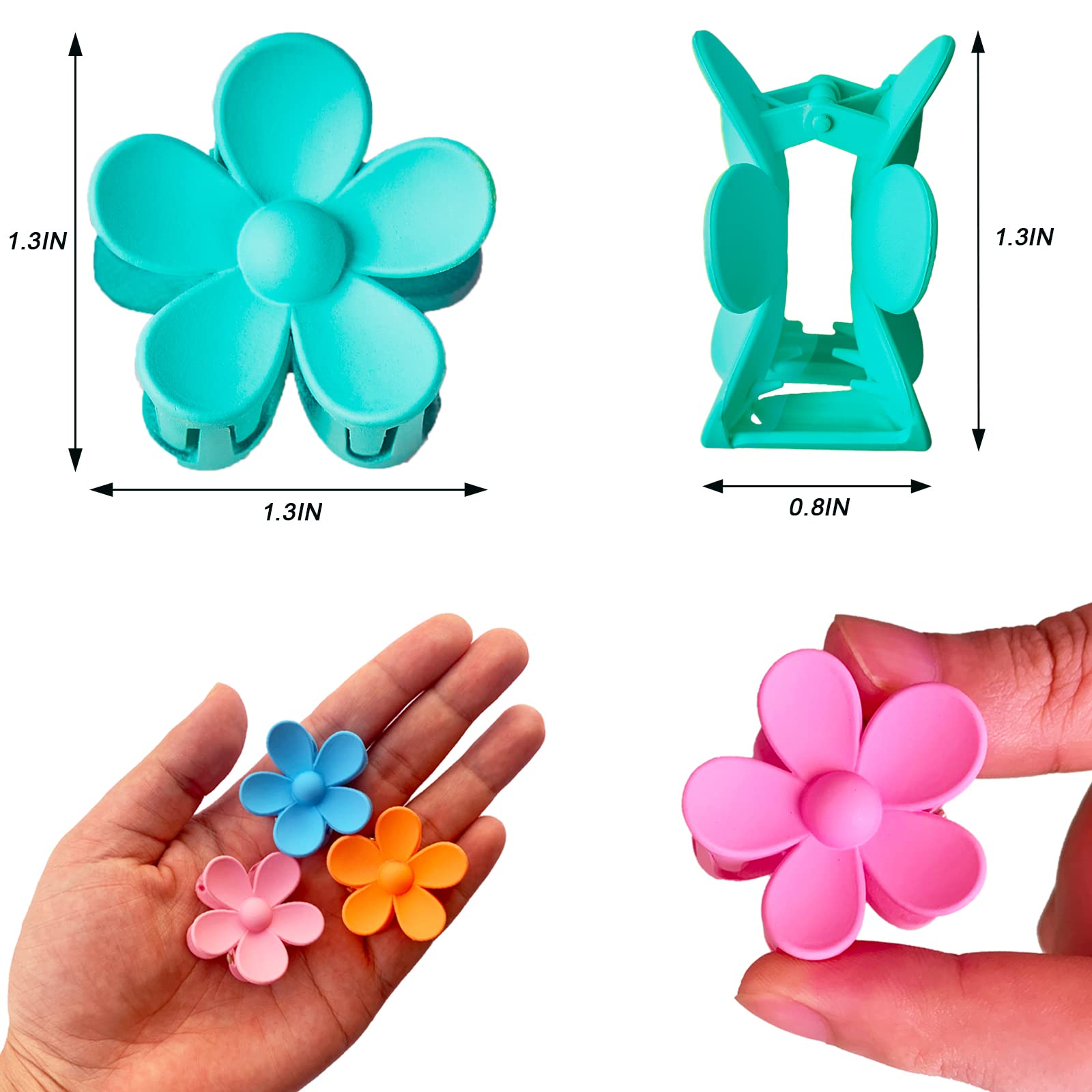 Pinza flor de YosaiHom colores variados para niñas