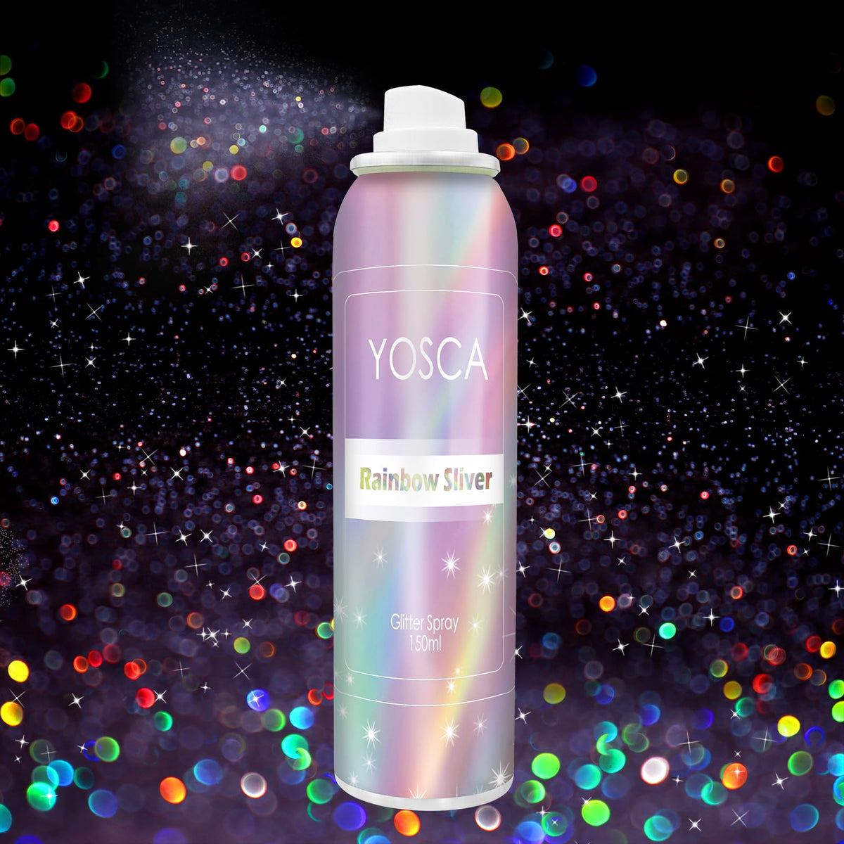 Yosca Brillo Cuerpo, purpurina pulverizable para piel con brillo intenso.