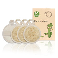 La lufa natural de YOTDHUO en caja de 4 unidades para exfoliación facial suave
