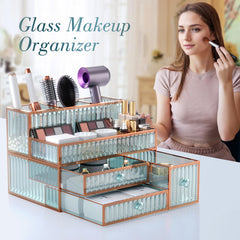 Youdepot Organisateur pinceaux et cosmétiques, compartiments dédiés.