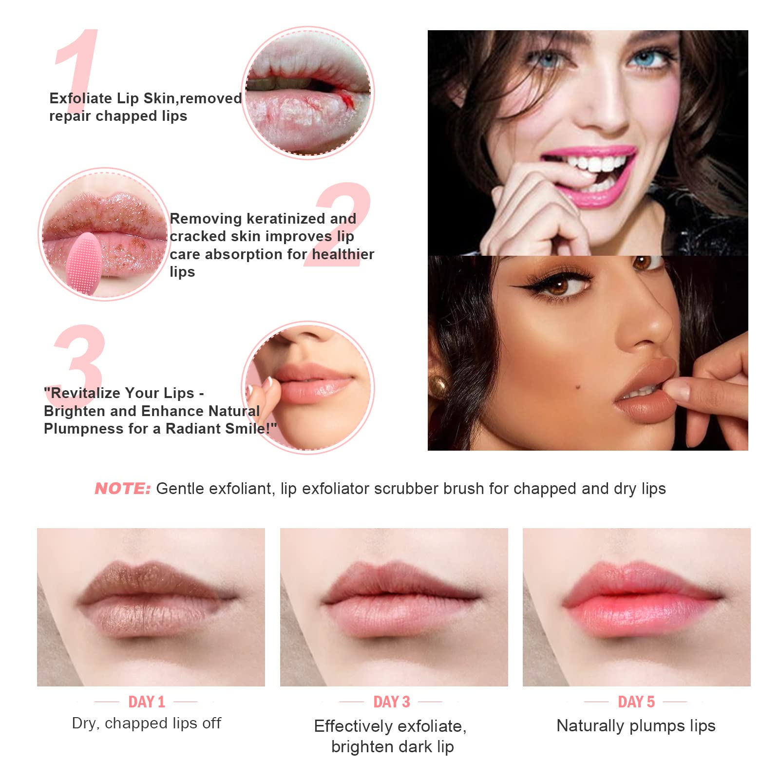 YOUKOOL silicona suave para exfoliar labios sin irritación.