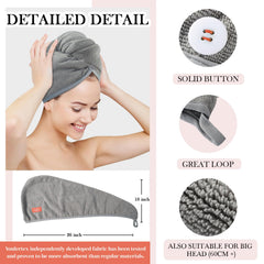 YoulerTex toalla turbante con diseño giratorio para envolver y asegurar el cabello.