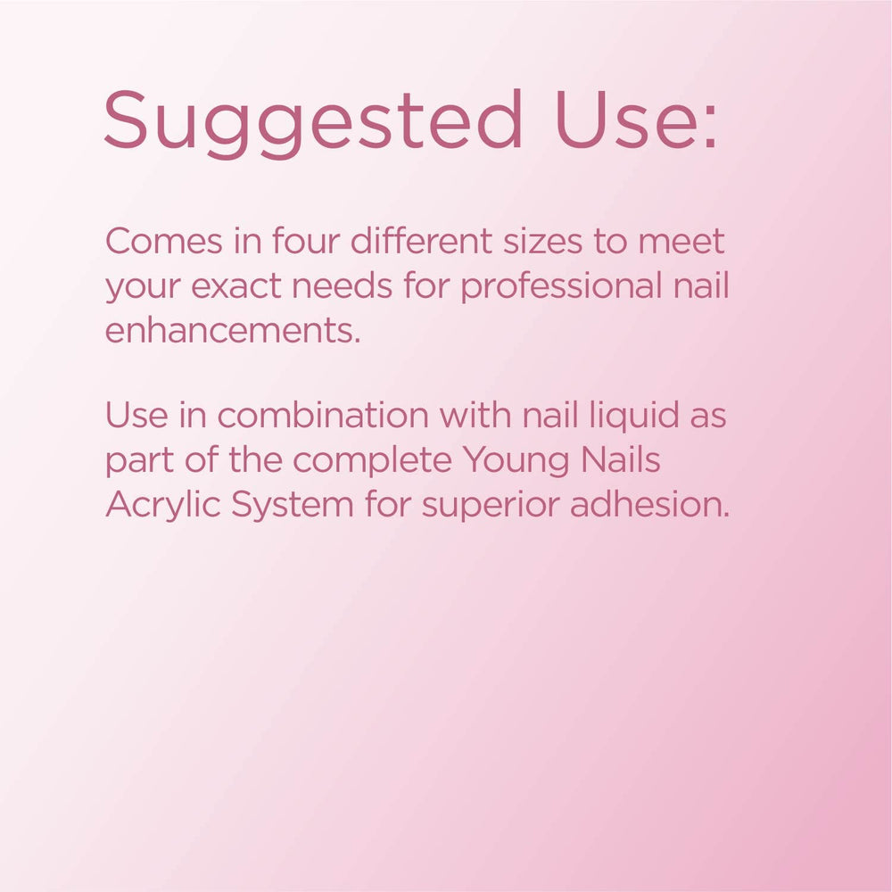 Young Nails aplicación cristal rápida ofrece acabado limpio y sin burbujas.