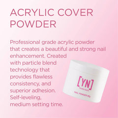 Polvo acrílico autonivelante Rosebud de Young Nails para aplicación uniforme