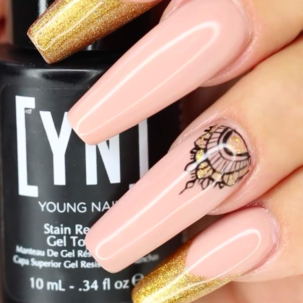 Young Nails, uso profesional para técnicos en uñas, con capa superior resistente.
