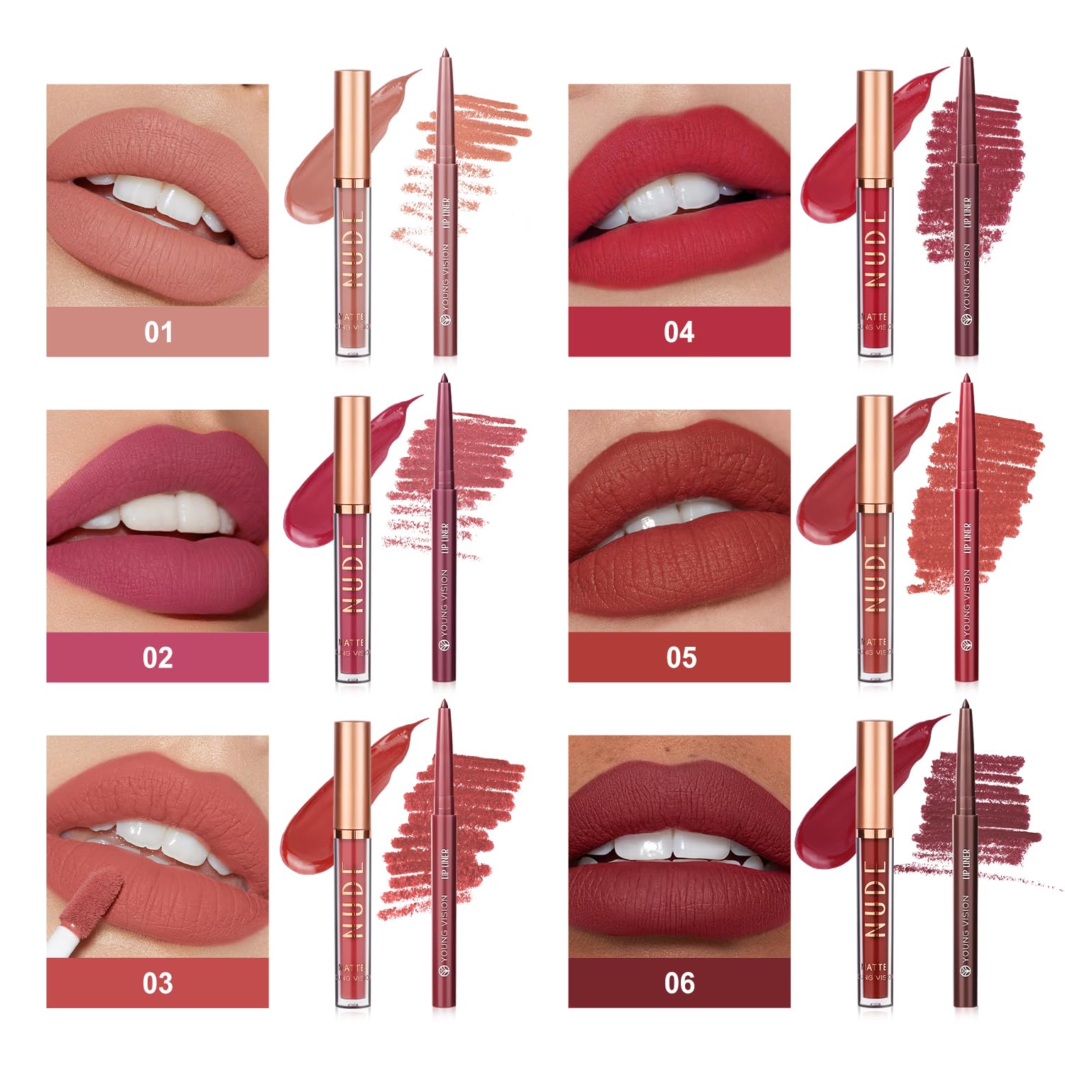 Lápiz de contorno Young Vision para definir labios con precisión.