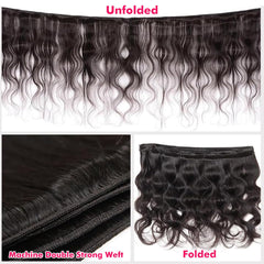 Youngirl cabello humano, onda corporal 22 pulgadas, longitud adicional con caída suave