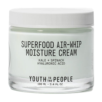 Youth To The People, crema Air-Whip en botella jumbo, hidratación duradera para la piel.