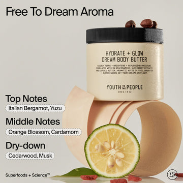 Aplicación de Dream Body Butter en piel húmeda para mejor absorción.