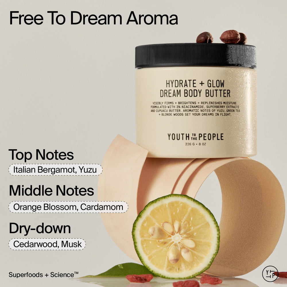 Aplicación de Dream Body Butter en piel húmeda para mejor absorción.